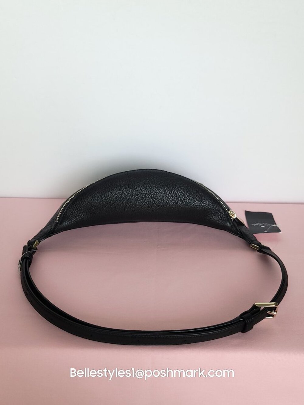 KATE SPADE Leila BELT Bag in Pebbled Leather – Black color⭐ - Picture 9 of 15
